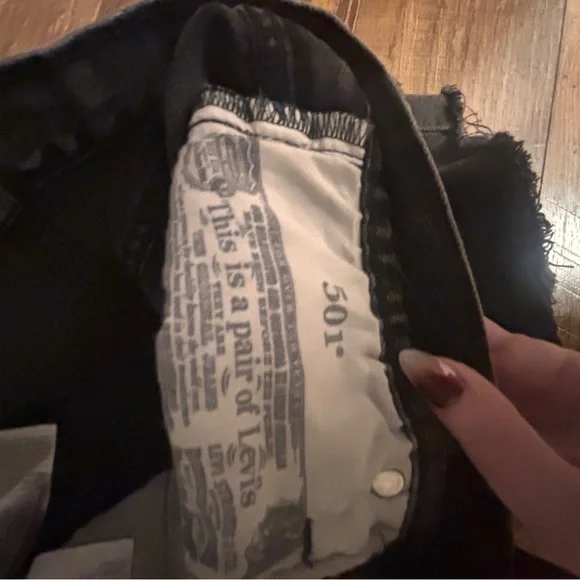 Levi's Women's Dark Denim Jean Shorts - Picture 2 of 6